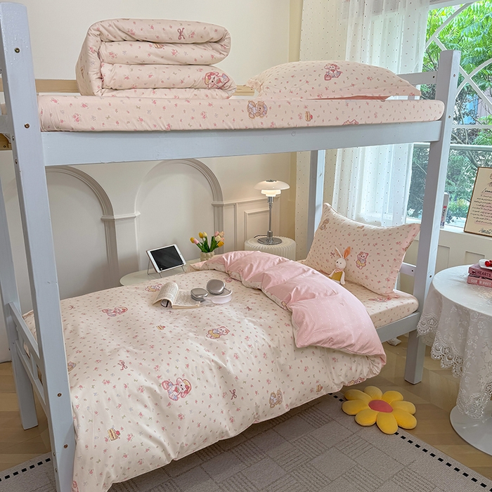 91家纺网 家纺一手货源 找家纺 （总）壹贝家纺 2025新款学生季喷气全棉跑量宿舍三件套（提供买家秀）