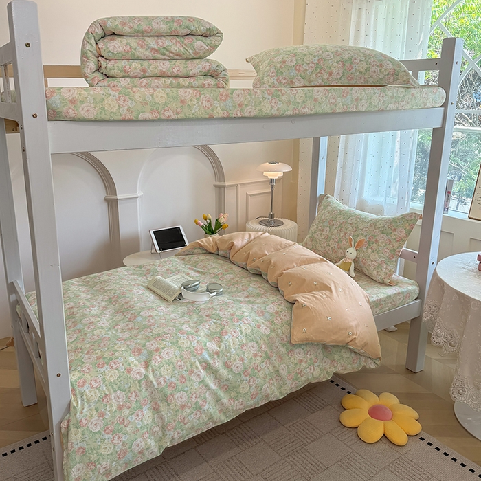 91家纺网 家纺一手货源 找家纺 壹贝家纺 2025新款学生季喷气全棉跑量宿舍三件套（提供买家秀） 玫瑰的故事