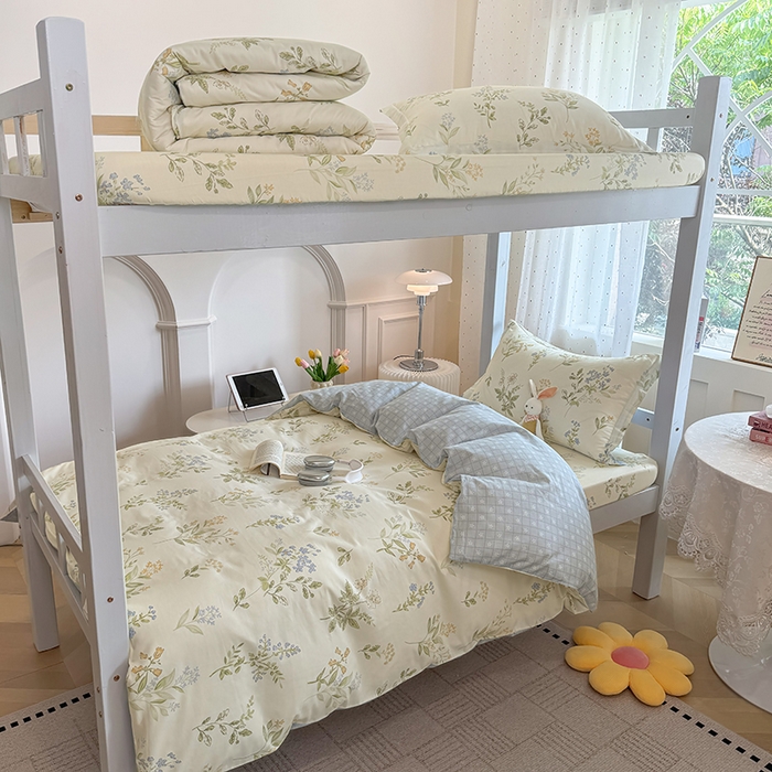 91家纺网 家纺一手货源 找家纺 壹贝家纺 2025新款学生季喷气全棉跑量宿舍三件套（提供买家秀） 沁园春