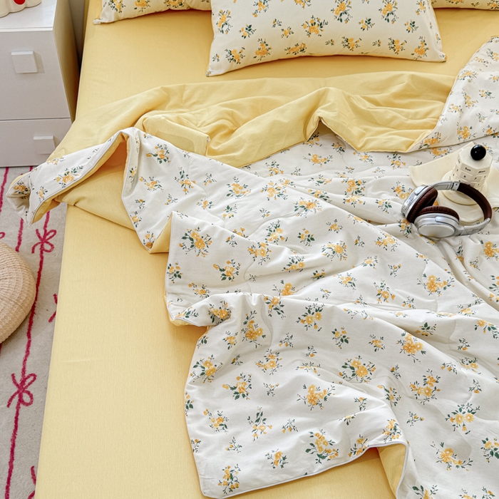 洺兰家居 2025新款A类全棉印花麻绳款夏被四件套 悠然