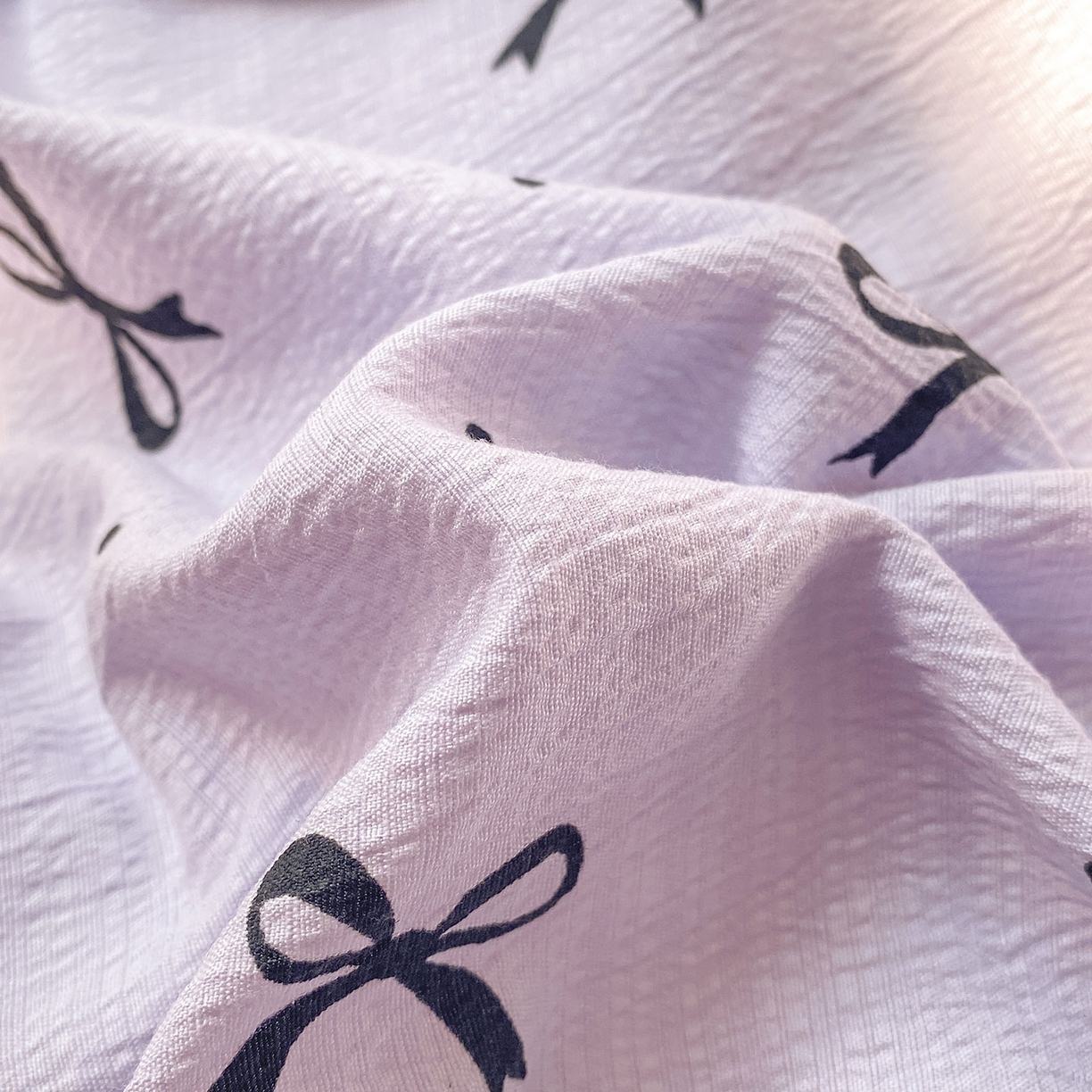 91家纺网 家纺一手货源 找家纺 眠势力 2025新款云感双层纱被套三件套ins奶油风云感超柔被罩单件四季款 紫韵蝴蝶结