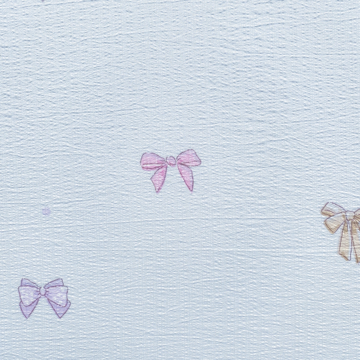 91家纺网 家纺一手货源 找家纺 眠势力 2025新款云感双层纱被套三件套ins奶油风云感超柔被罩单件四季款 蓝调蝴蝶结