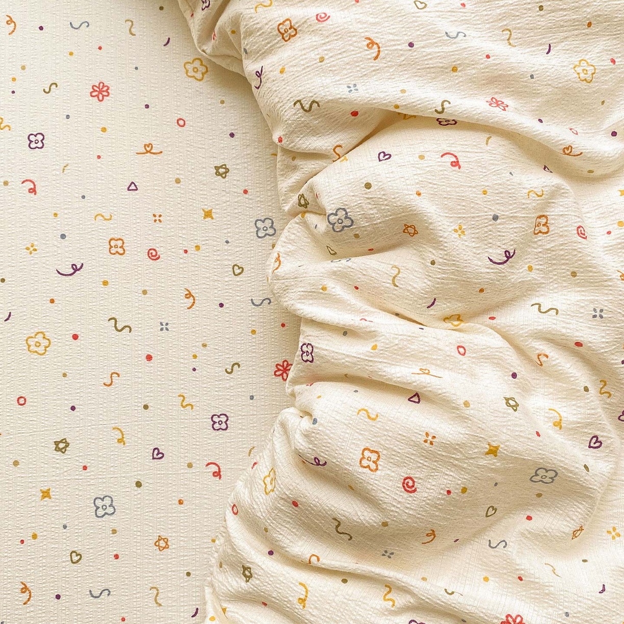 眠势力 2025新款云感双层纱被套三件套ins奶油风云感超柔被罩单件四季款 小美好