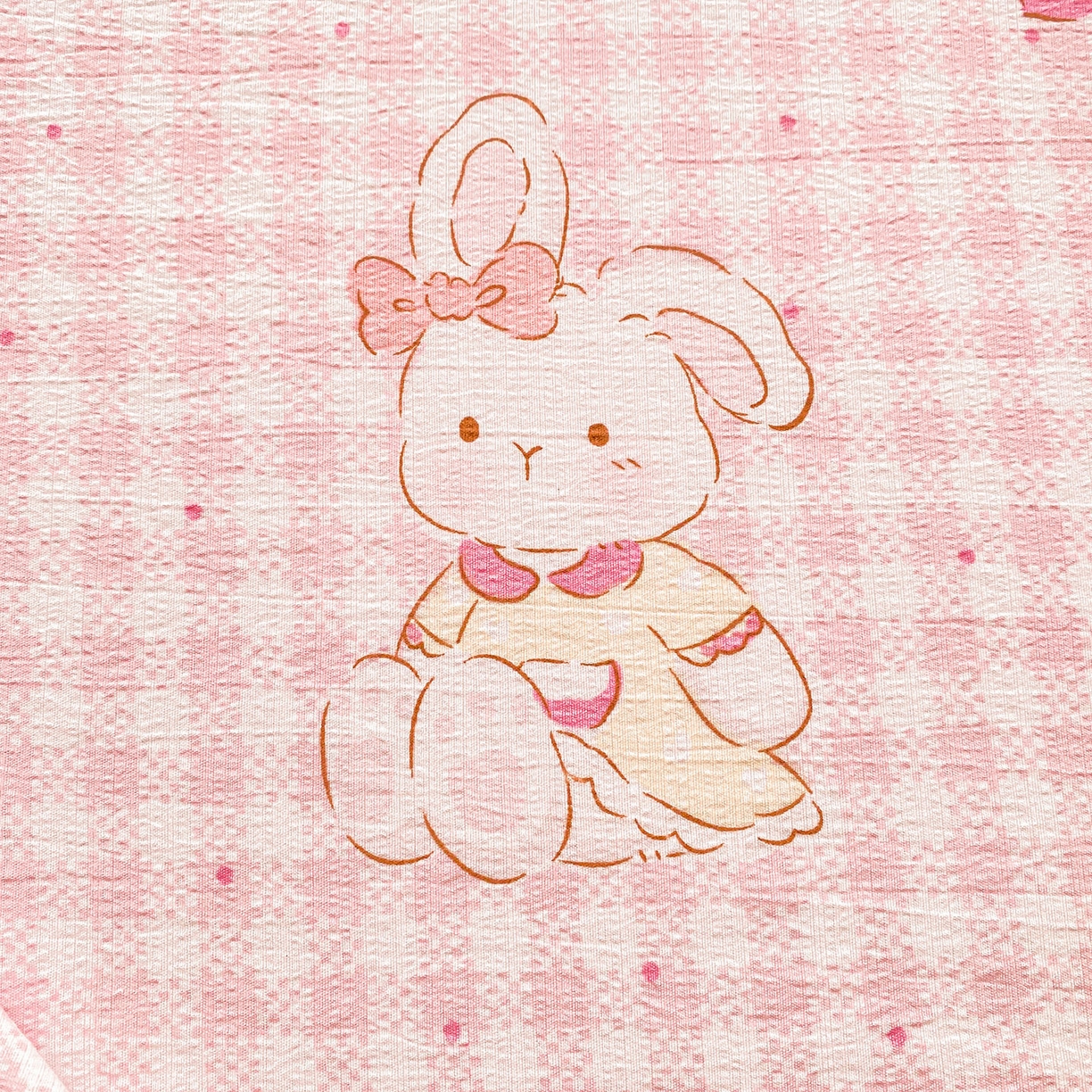 91家纺网 家纺一手货源 找家纺 眠势力 2025新款云感双层纱被套三件套ins奶油风云感超柔被罩单件四季款 乖乖兔