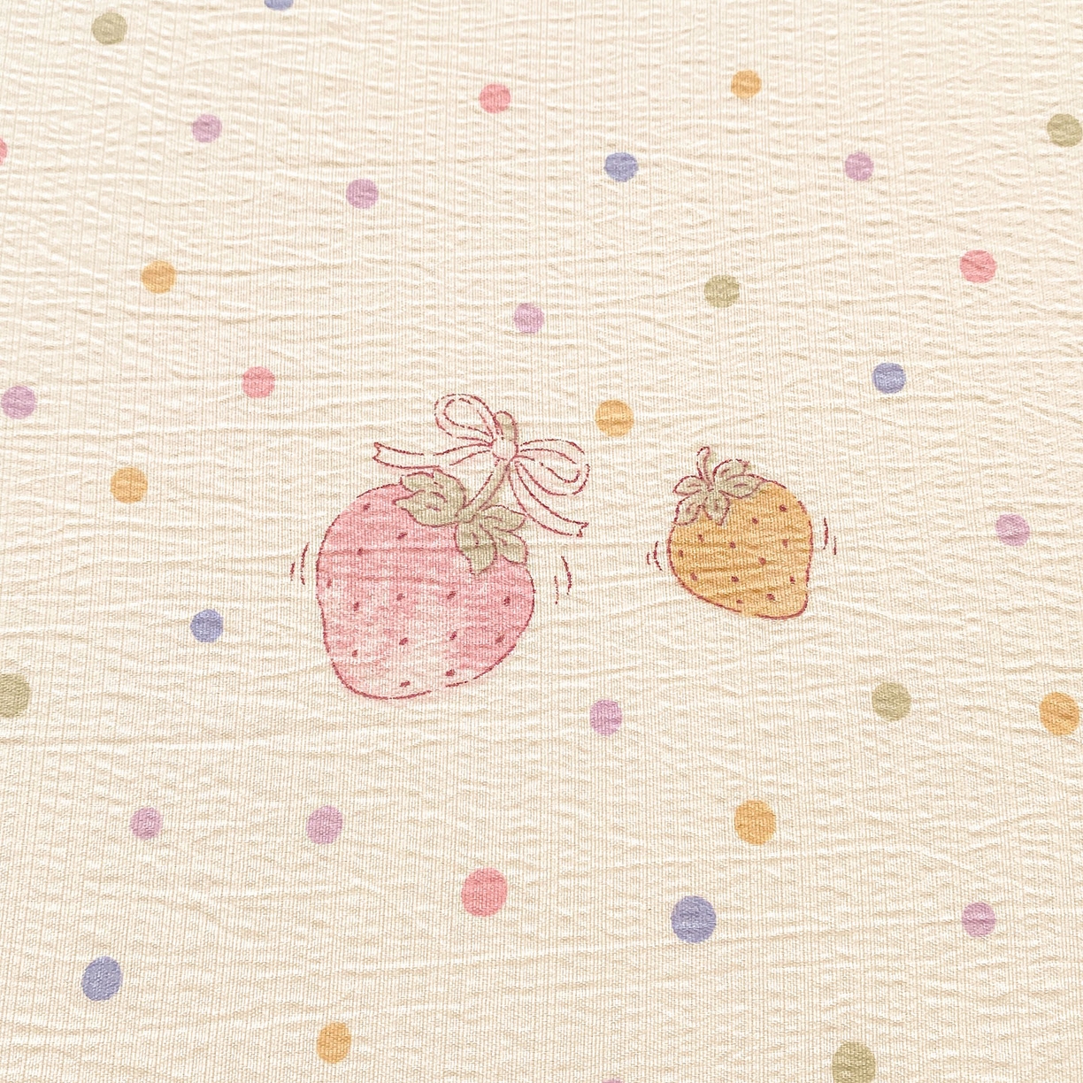 91家纺网 家纺一手货源 找家纺 眠势力 2025新款云感双层纱被套三件套ins奶油风云感超柔被罩单件四季款 点点草莓