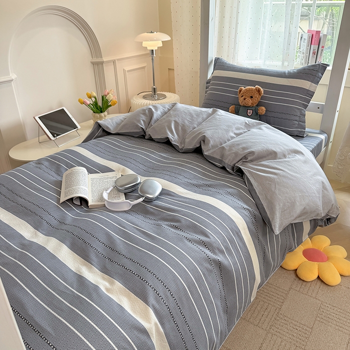 91家纺网 家纺一手货源 找家纺 壹贝家纺 2025新款学生季喷气全棉跑量宿舍三件套（提供买家秀） 芬利