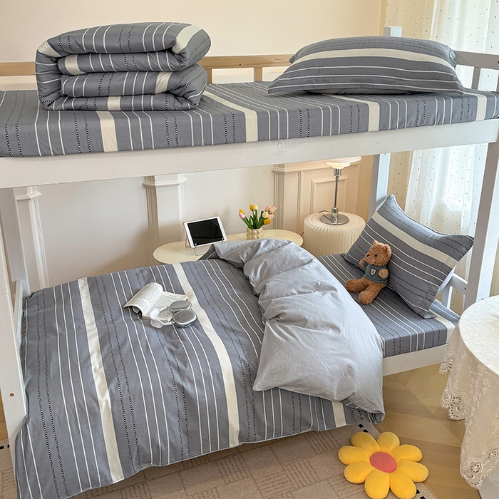 91家纺网 家纺一手货源 找家纺 壹贝家纺 2025新款学生季喷气全棉跑量宿舍三件套（提供买家秀） 芬利