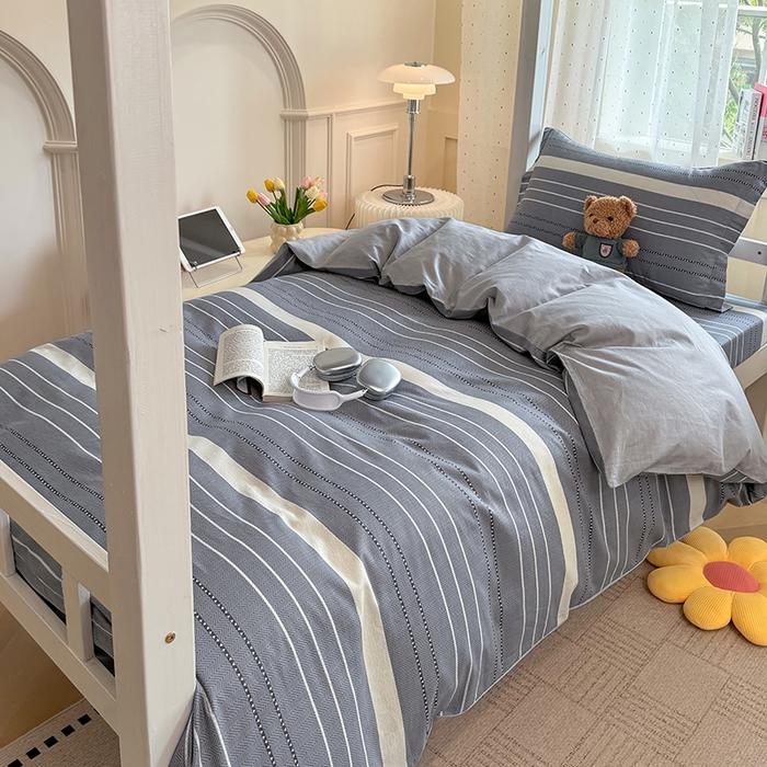 91家纺网 家纺一手货源 找家纺 壹贝家纺 2025新款学生季喷气全棉跑量宿舍三件套（提供买家秀） 芬利