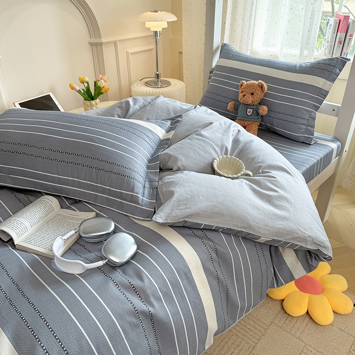 91家纺网 家纺一手货源 找家纺 壹贝家纺 2025新款学生季喷气全棉跑量宿舍三件套（提供买家秀） 芬利