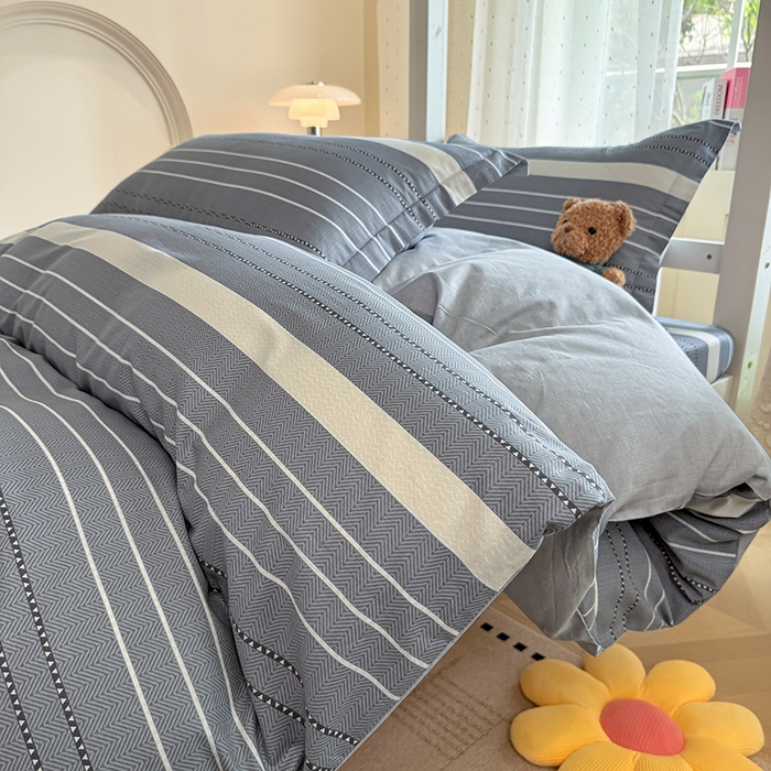 91家纺网 家纺一手货源 找家纺 壹贝家纺 2025新款学生季喷气全棉跑量宿舍三件套（提供买家秀） 芬利