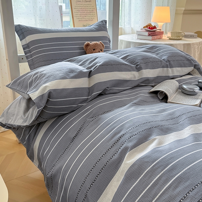 91家纺网 家纺一手货源 找家纺 壹贝家纺 2025新款学生季喷气全棉跑量宿舍三件套（提供买家秀） 芬利