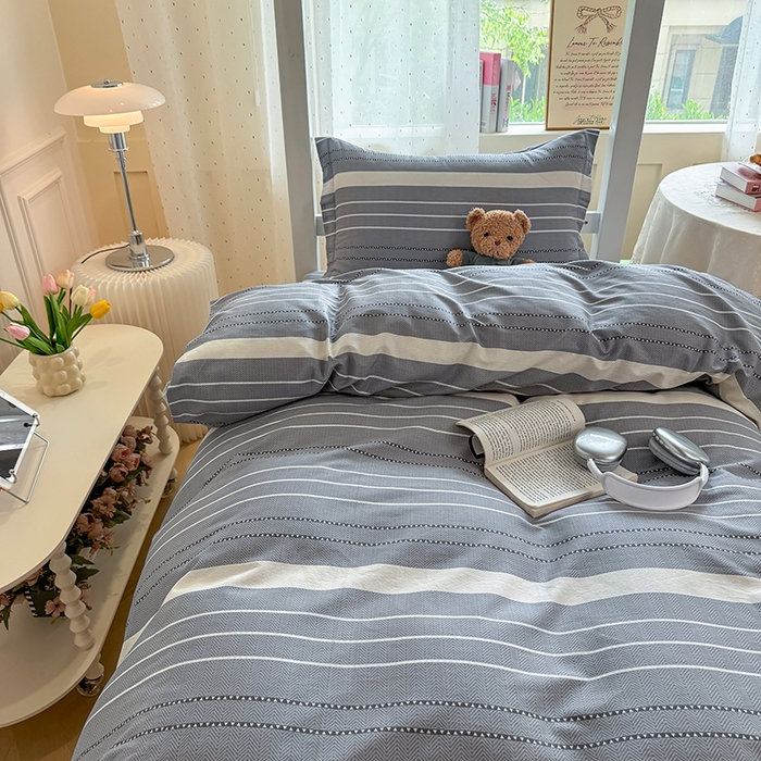 91家纺网 家纺一手货源 找家纺 壹贝家纺 2025新款学生季喷气全棉跑量宿舍三件套（提供买家秀） 芬利