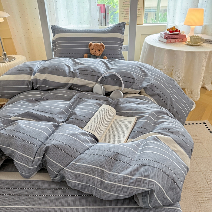 91家纺网 家纺一手货源 找家纺 壹贝家纺 2025新款学生季喷气全棉跑量宿舍三件套（提供买家秀） 芬利