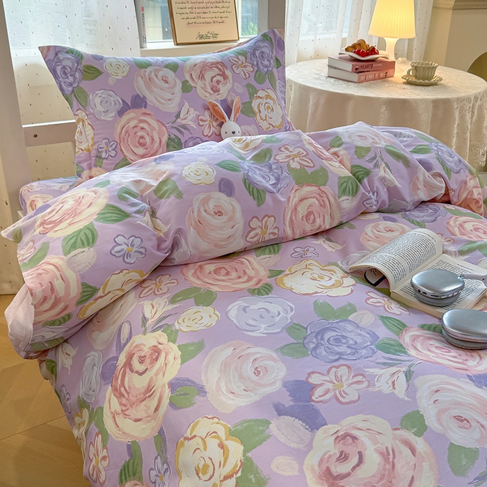 91家纺网 家纺一手货源 找家纺 壹贝家纺 2025新款学生季喷气全棉跑量宿舍三件套（提供买家秀） 国色天香