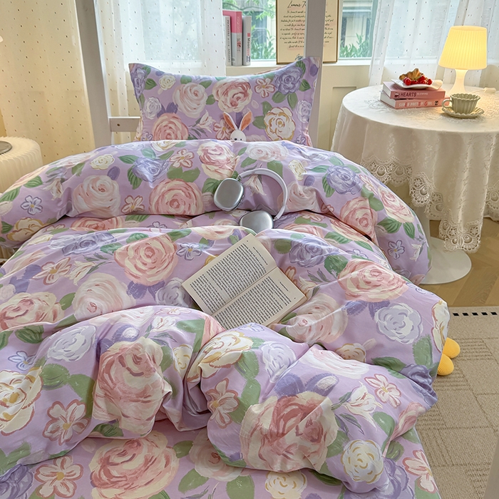 91家纺网 家纺一手货源 找家纺 壹贝家纺 2025新款学生季喷气全棉跑量宿舍三件套（提供买家秀） 国色天香