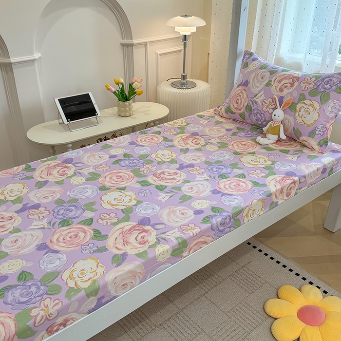 91家纺网 家纺一手货源 找家纺 壹贝家纺 2025新款学生季喷气全棉跑量宿舍三件套（提供买家秀） 国色天香