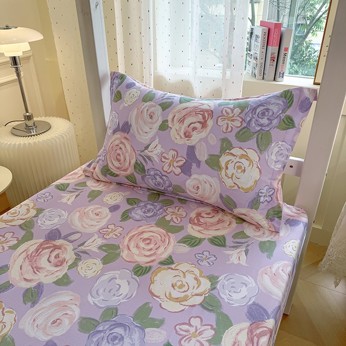 91家纺网 家纺一手货源 找家纺 壹贝家纺 2025新款学生季喷气全棉跑量宿舍三件套（提供买家秀） 国色天香