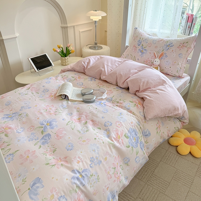 91家纺网 家纺一手货源 找家纺 壹贝家纺 2025新款学生季喷气全棉跑量宿舍三件套（提供买家秀） 浣溪沙