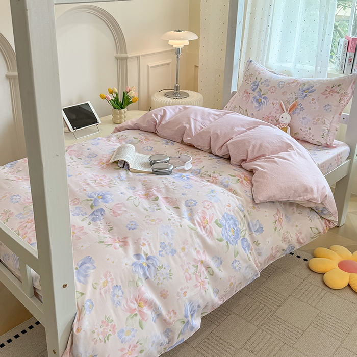 91家纺网 家纺一手货源 找家纺 壹贝家纺 2025新款学生季喷气全棉跑量宿舍三件套（提供买家秀） 浣溪沙