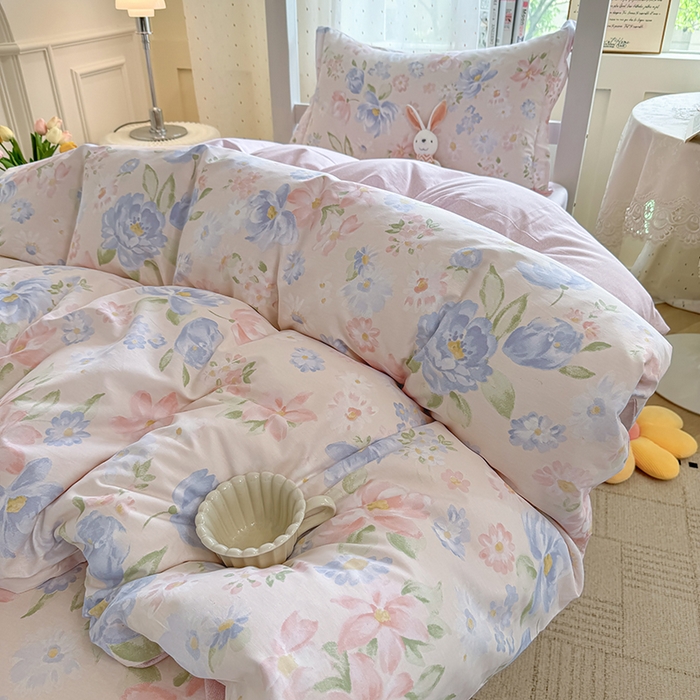 91家纺网 家纺一手货源 找家纺 壹贝家纺 2025新款学生季喷气全棉跑量宿舍三件套（提供买家秀） 浣溪沙