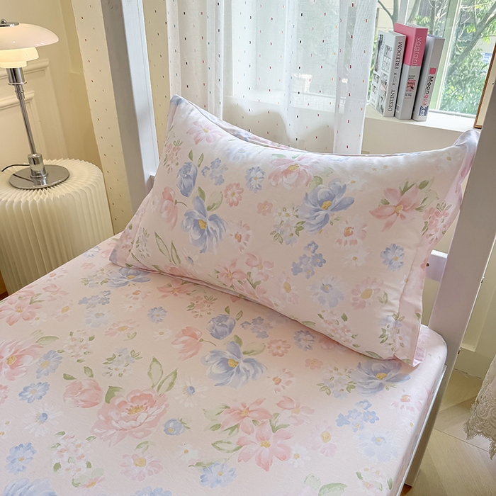 91家纺网 家纺一手货源 找家纺 壹贝家纺 2025新款学生季喷气全棉跑量宿舍三件套（提供买家秀） 浣溪沙