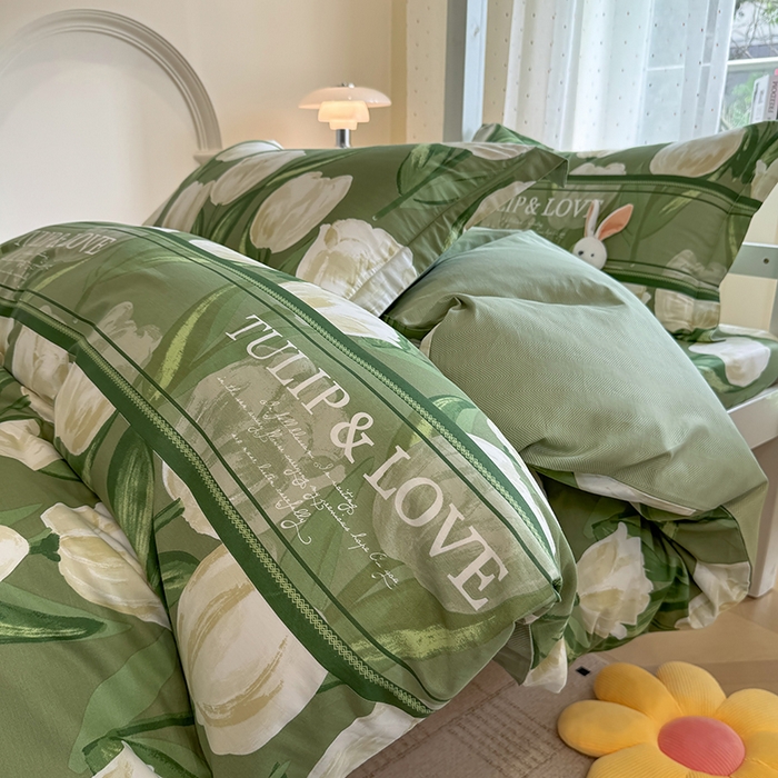 91家纺网 家纺一手货源 找家纺 壹贝家纺 2025新款学生季喷气全棉跑量宿舍三件套（提供买家秀） 铃兰物语