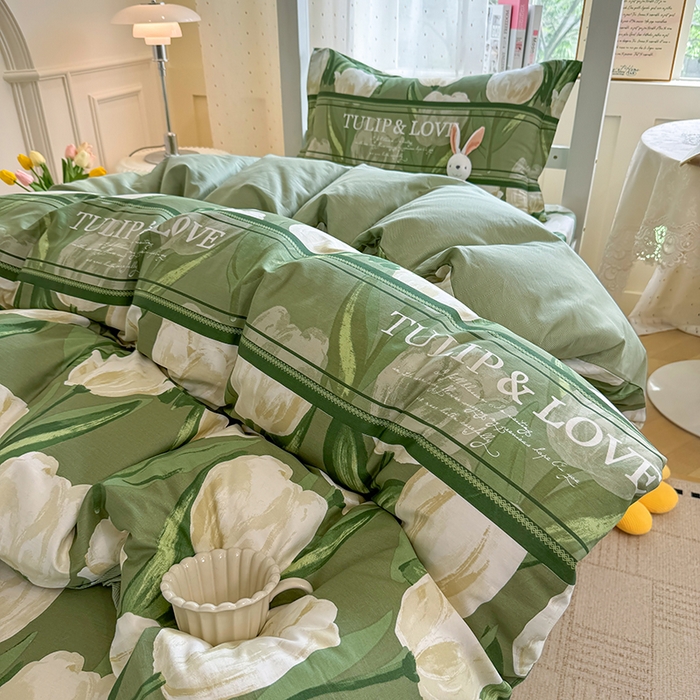 91家纺网 家纺一手货源 找家纺 壹贝家纺 2025新款学生季喷气全棉跑量宿舍三件套（提供买家秀） 铃兰物语