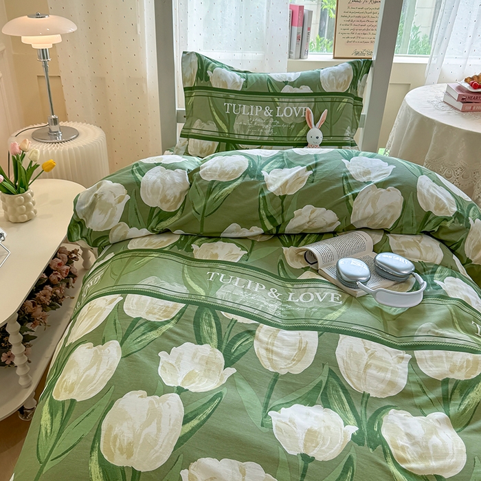 91家纺网 家纺一手货源 找家纺 壹贝家纺 2025新款学生季喷气全棉跑量宿舍三件套（提供买家秀） 铃兰物语