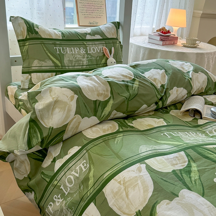 91家纺网 家纺一手货源 找家纺 壹贝家纺 2025新款学生季喷气全棉跑量宿舍三件套（提供买家秀） 铃兰物语