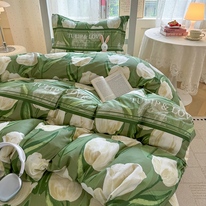 91家纺网 家纺一手货源 找家纺 壹贝家纺 2025新款学生季喷气全棉跑量宿舍三件套（提供买家秀） 铃兰物语