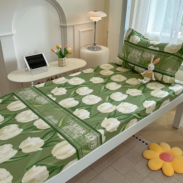 91家纺网 家纺一手货源 找家纺 壹贝家纺 2025新款学生季喷气全棉跑量宿舍三件套（提供买家秀） 铃兰物语