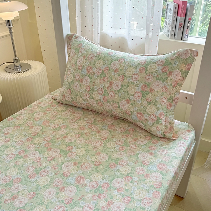 91家纺网 家纺一手货源 找家纺 壹贝家纺 2025新款学生季喷气全棉跑量宿舍三件套（提供买家秀） 玫瑰的故事