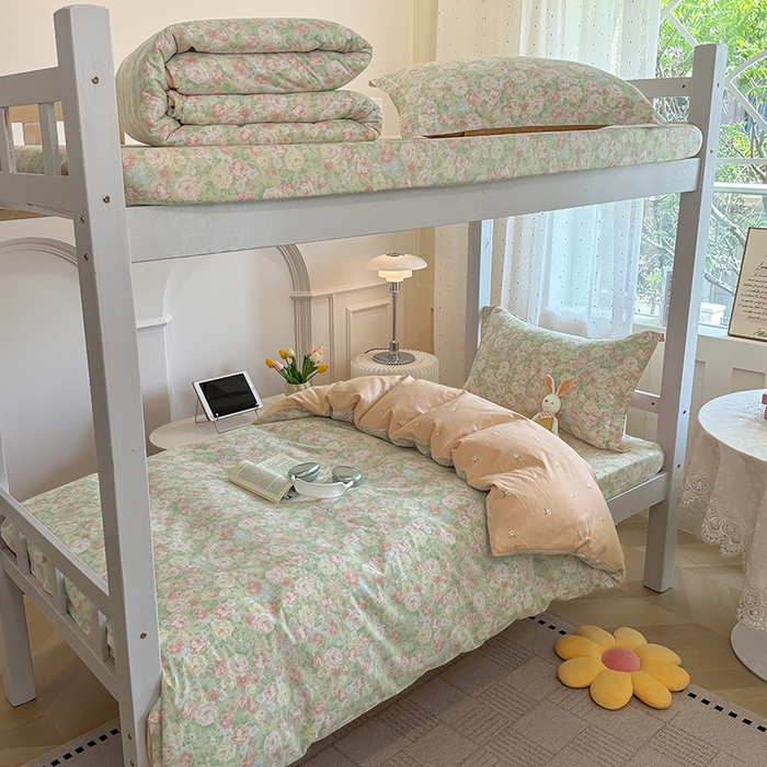 91家纺网 家纺一手货源 找家纺 壹贝家纺 2025新款学生季喷气全棉跑量宿舍三件套（提供买家秀） 玫瑰的故事