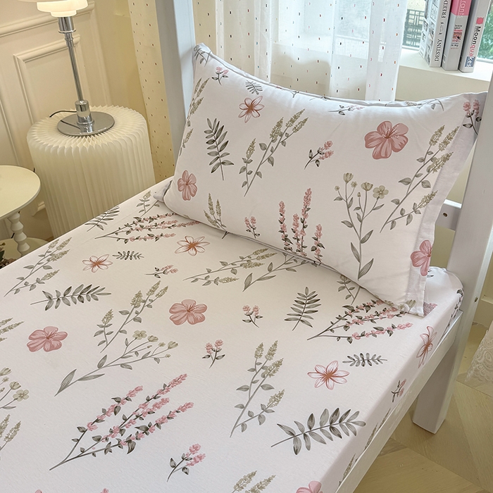 91家纺网 家纺一手货源 找家纺 壹贝家纺 2025新款学生季喷气全棉跑量宿舍三件套（提供买家秀） 陌上花开