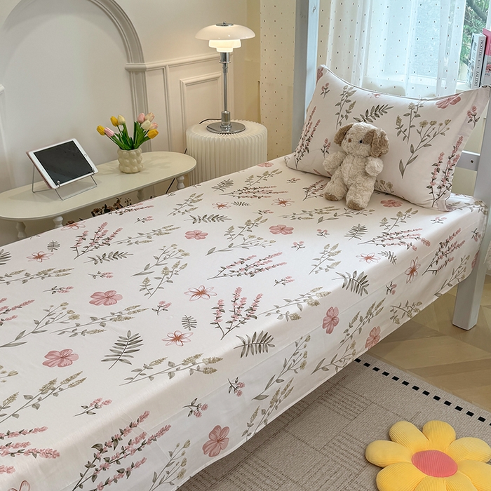 91家纺网 家纺一手货源 找家纺 壹贝家纺 2025新款学生季喷气全棉跑量宿舍三件套（提供买家秀） 陌上花开