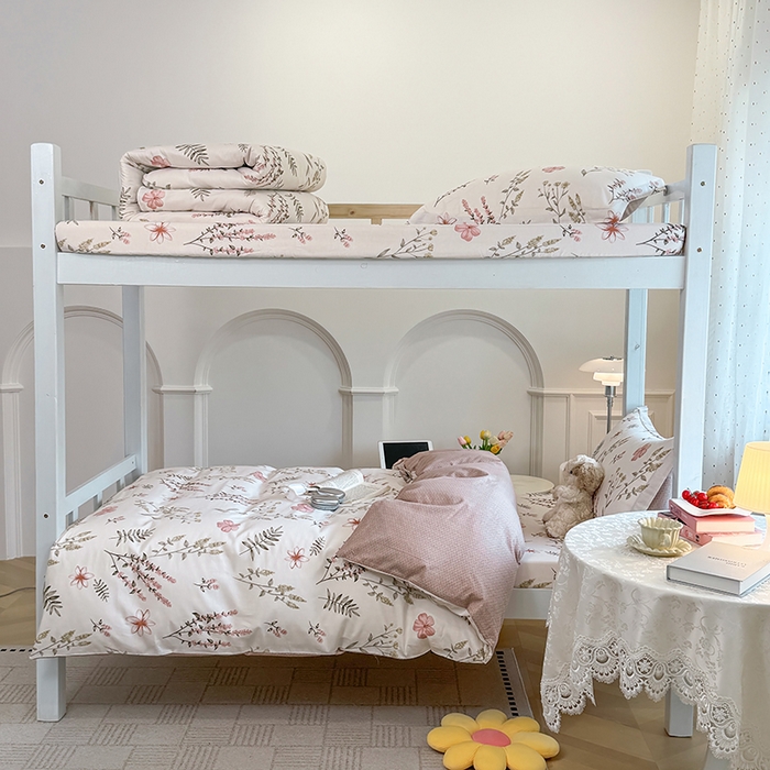 91家纺网 家纺一手货源 找家纺 壹贝家纺 2025新款学生季喷气全棉跑量宿舍三件套（提供买家秀） 陌上花开