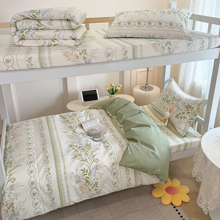 91家纺网 家纺一手货源 找家纺 壹贝家纺 2025新款学生季喷气全棉跑量宿舍三件套（提供买家秀） 沐雅清风