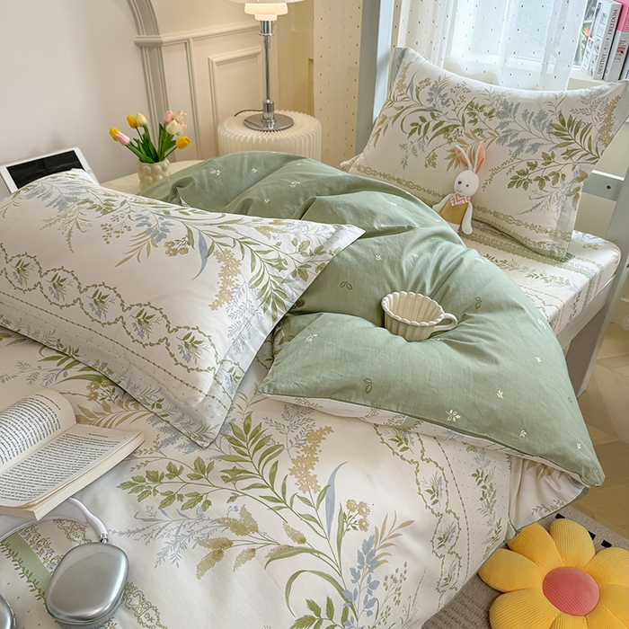 91家纺网 家纺一手货源 找家纺 壹贝家纺 2025新款学生季喷气全棉跑量宿舍三件套（提供买家秀） 沐雅清风