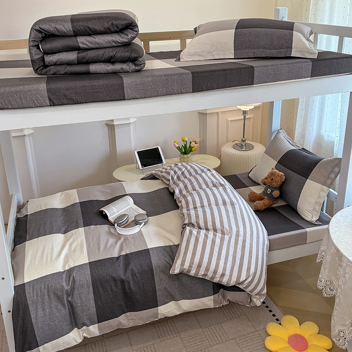 91家纺网 家纺一手货源 找家纺 壹贝家纺 2025新款学生季喷气全棉跑量宿舍三件套（提供买家秀） 南山南