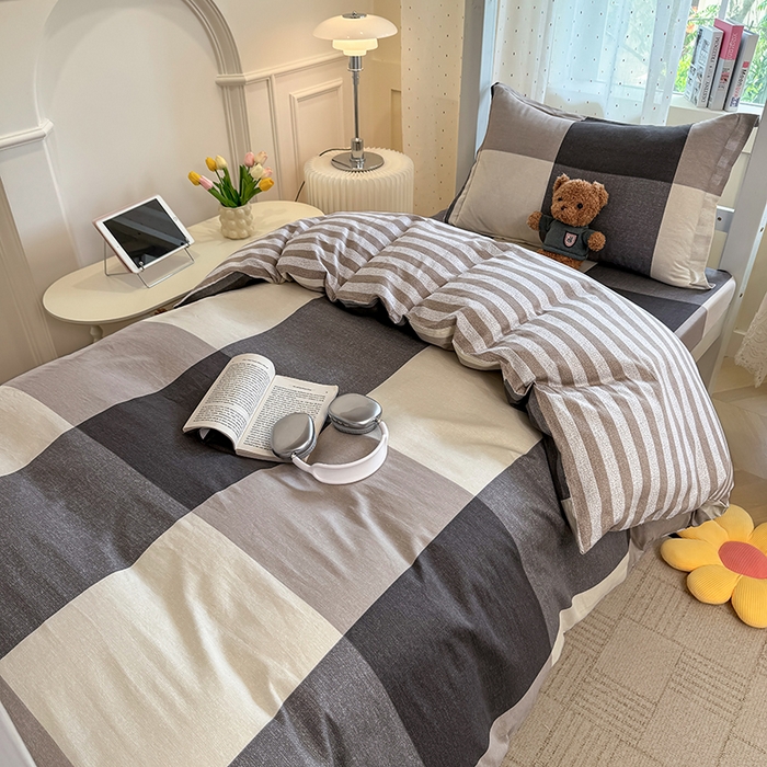 91家纺网 家纺一手货源 找家纺 壹贝家纺 2025新款学生季喷气全棉跑量宿舍三件套（提供买家秀） 南山南