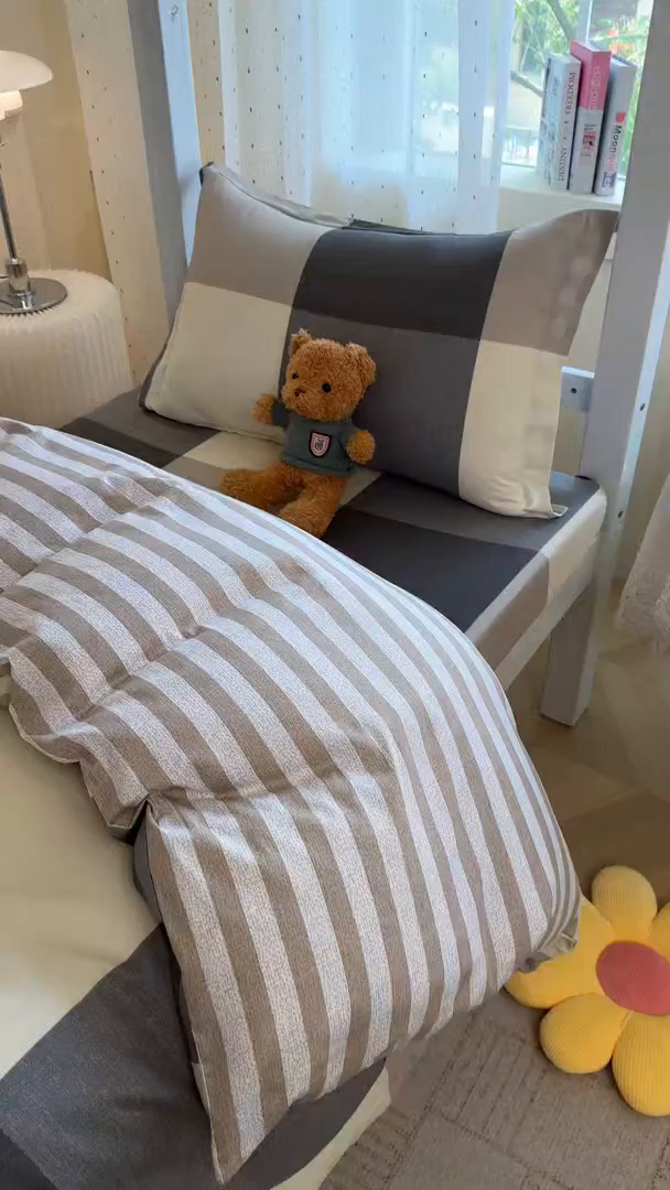 91家纺网 家纺一手货源 找家纺 壹贝家纺 2025新款学生季喷气全棉跑量宿舍三件套（提供买家秀） 南山南