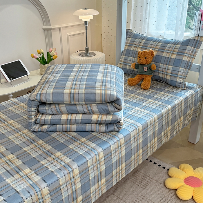 91家纺网 家纺一手货源 找家纺 壹贝家纺 2025新款学生季喷气全棉跑量宿舍三件套（提供买家秀） 品质生活-兰