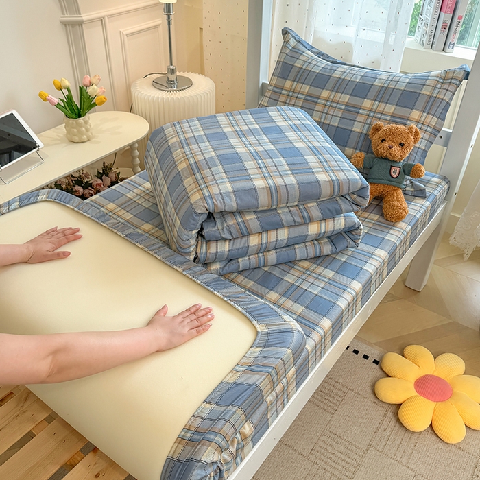 91家纺网 家纺一手货源 找家纺 壹贝家纺 2025新款学生季喷气全棉跑量宿舍三件套（提供买家秀） 品质生活-兰