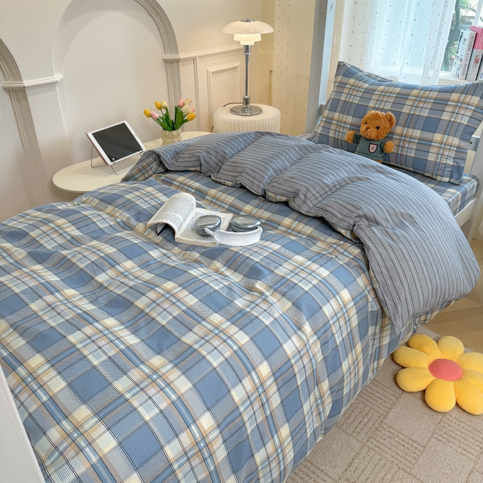 91家纺网 家纺一手货源 找家纺 壹贝家纺 2025新款学生季喷气全棉跑量宿舍三件套（提供买家秀） 品质生活-兰