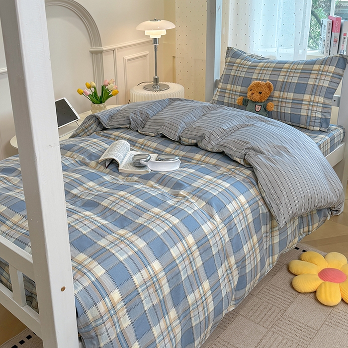 91家纺网 家纺一手货源 找家纺 壹贝家纺 2025新款学生季喷气全棉跑量宿舍三件套（提供买家秀） 品质生活-兰