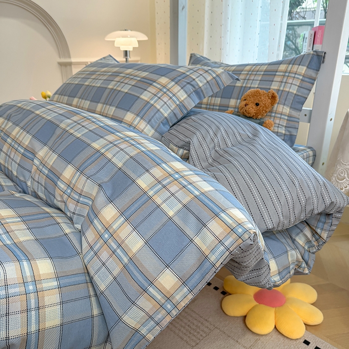 91家纺网 家纺一手货源 找家纺 壹贝家纺 2025新款学生季喷气全棉跑量宿舍三件套（提供买家秀） 品质生活-兰