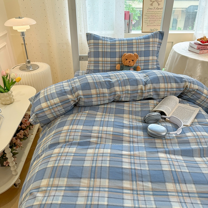 91家纺网 家纺一手货源 找家纺 壹贝家纺 2025新款学生季喷气全棉跑量宿舍三件套（提供买家秀） 品质生活-兰