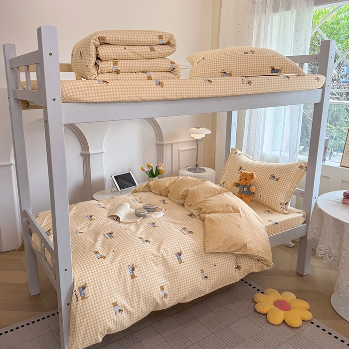 壹贝家纺 2025新款学生季喷气全棉跑量宿舍三件套（提供买家秀） 俏皮狗