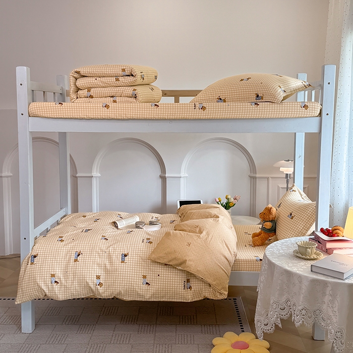 91家纺网 家纺一手货源 找家纺 壹贝家纺 2025新款学生季喷气全棉跑量宿舍三件套（提供买家秀） 俏皮狗