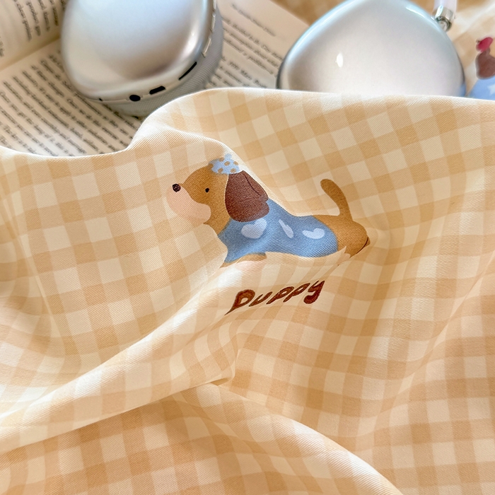 91家纺网 家纺一手货源 找家纺 壹贝家纺 2025新款学生季喷气全棉跑量宿舍三件套（提供买家秀） 俏皮狗